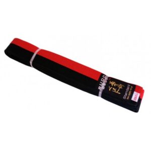 Centura bicoloră taekwondo roșu-negru