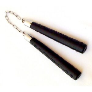 Nunchaku scurt plastic dur / lant