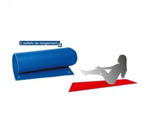 Saltea aerobic cu 2 inele pentru suport perete, 180x60 cm