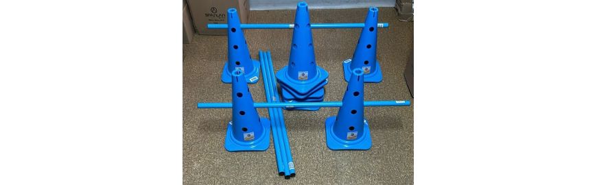 set-10-conuri-50-cm-cu-5-bastoane-100-cm