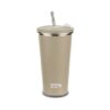 Cana termica cu pai din otel inoxidabil, Nava We care, 500 ml, bej