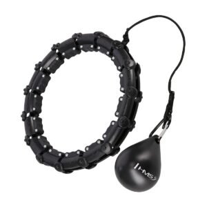 Cerc Hula Hoop cu Greutate HMS HHW02 43 cm, Negru