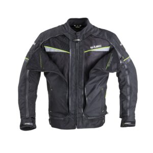 Geaca Moto Barbati W-TEC Progair Negru/Galben Florescent