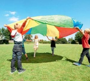 Parasuta curcubeu pentru copii 3.5 m