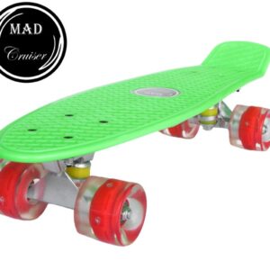 Penny board Mad Cruiser cu roti iluminate-verde