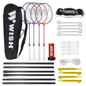 Set Complet Badminton Wish Alumtec 5566 Albastru/Rosu