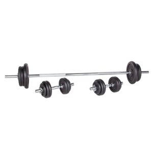 Set de gantere  inSPORTline Castblack 160 + 40/30 mm 80 kg