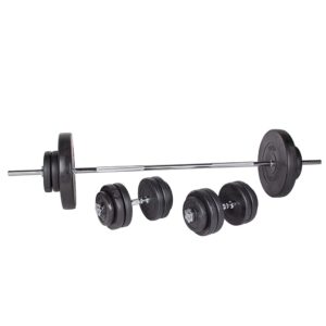 Set de gantere cu pl?ci de ciment inSPORTline CEM 180 + 40 cm/30 mm 80 kg