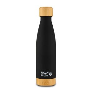 Sticla termoizolanta bambus calatorii Nava 500 ml negru