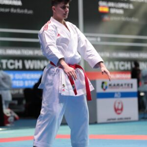 KIMONO KARATE ADIDAS KATA SHORI CU LINII ROSII