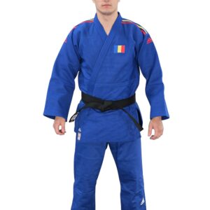 Kimono Judo Adidas Champion II IJF Tricolor Albastru
